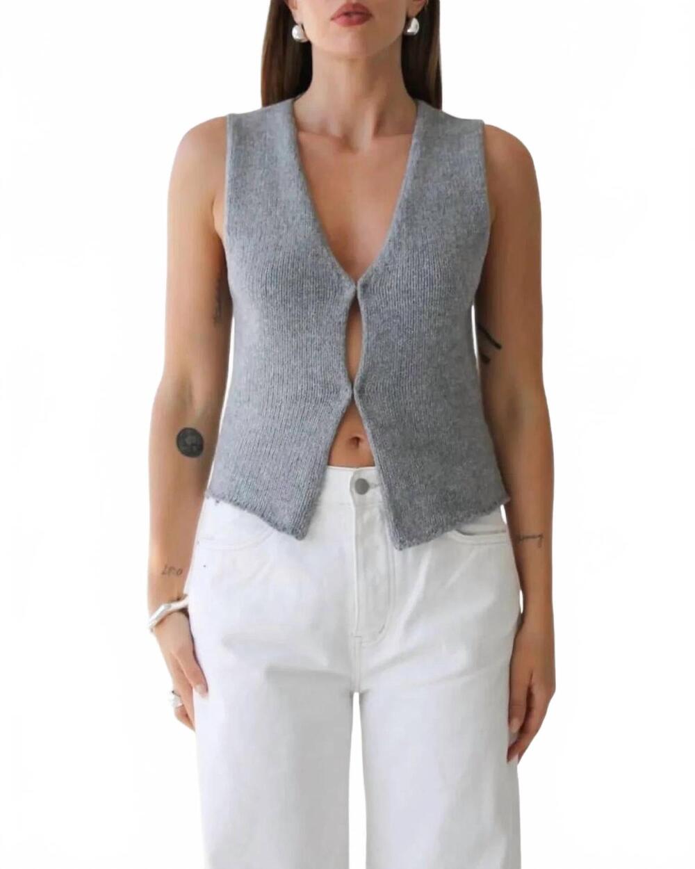 NEW RUMORED women's prince street top in grey
